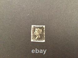 Great Britain Penny Black 1840 4 Margin black Maltese Cross Used Stamp Ref 61548