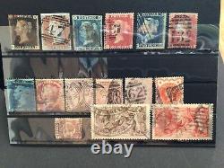 Great Britain Penny Black 1840 and early Used Stamps Ref 61555