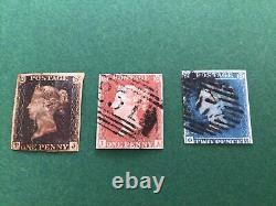 Great Britain Penny Black & Early Queen Victoria stamps Ref 61759