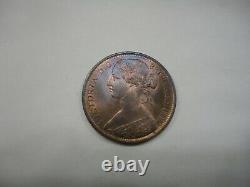 Great Britain Queen Victoria 1862 Penny KM# 749.2 R&B Uncirculated