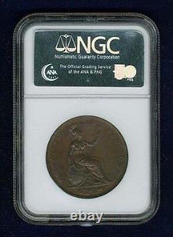 Great Britain Victoria 1841 1 Penny Coin, Uncirculated, Certified Ngc Ms63-bn