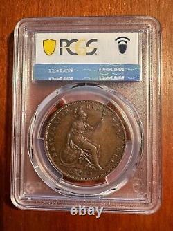 Great Britain Victoria 1853 1 Penny Coin, Uncirculated, Certified Pcgs Ms 63-bn