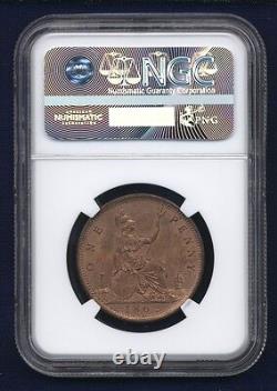 Great Britain Victoria 1862 Penny, Choice Uncirculated, Certified Pcgs Ms63-rd