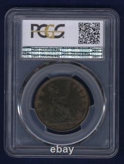 Great Britain Victoria 1863 1 Penny Coin, Uncirculated, Certified Pcgs Ms64-rb