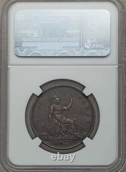 Great Britain Victoria 1871 1 Penny Coin, Rare Date, Certified Ngc Xf45-bn