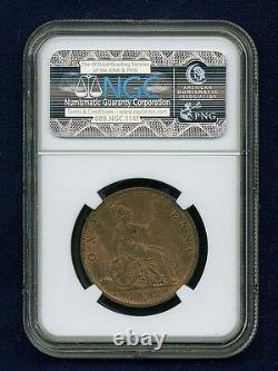 Great Britain Victoria 1882-h Penny, Choice Uncirculated, Certified Ngc Ms63-rb