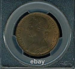 Great Britain Victoria 1889 Penny, Gem Uncirculated, Certified Pcgs Ms65-bn