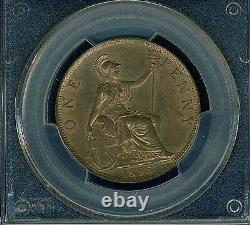 Great Britain Victoria 1895 1 Penny Gem Uncirculated, Certified Pcgs Ms65-rb