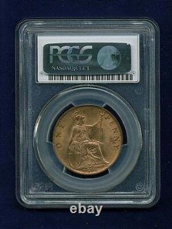 Great Britain Victoria 1898 1 Penny Choice Uncirculated Certified Pcgs Ms64+, Rb