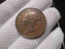 Great Britain Victoria Copper 1854 1/2 Penny UNCIRCULATED Nice Toned KM#726