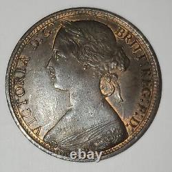 HIGH GRADE 1874 F-65 Obv 6, Rev G with CLASHED DIES GB PENNY AS IMAGED