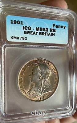 ICQ MS 63 RB Great Britain 1901 Penny