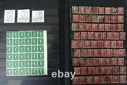 Large Stock Book GB Stamps, Victorian to 1970s & Penny Black