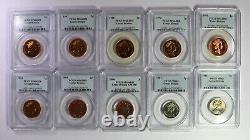 Lot of TWENTY PCGS graded Penny to 5 Pence Great Britain coins -Registry Set