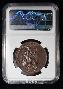 NGC MS63 1859 Great Britain Victoria Penny KM739, S-3948