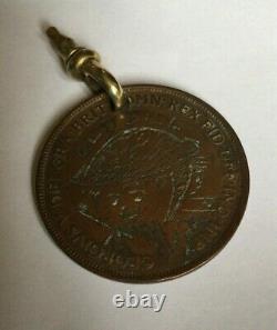 Old Bill Ww1 Trench Art Decorated One Penny Coin 1915 Bairnsfather Unique