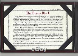 One Penny Black. Worlds First postage stamp issued 1840-41. Red Cancellation