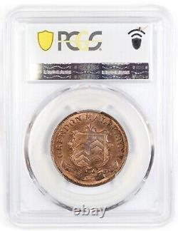 PCGS MS64RB 1842 GB, Grendon SIR GEORGE CHETWYND Copper Halfpenny