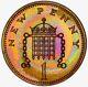 Pr64rb 1973 Great Britain 1 Penny Proof, Pcgs Trueview- Rainbow Toned