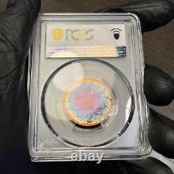 PR64RB 1974 Great Britain 2 Penny Proof, PCGS Secure- Rainbow Toned
