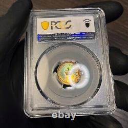 PR66RB 1973 Great Britain 1/2 Penny Proof, PCGS Secure- Rainbow Toned Top Pop