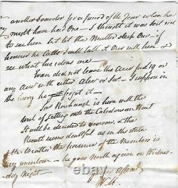 Penny Black on 1841 entire multiple scans letter fr Sir Colin Mackenzie s93