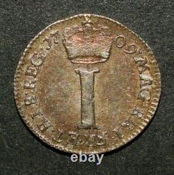 Queen Anne 1709 Penny. British Silver Maundy Coin
