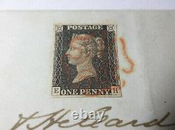 Queen victoria penny black on entire plate 3 eh 22 may 1840