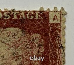 RARE AAAA PENNY RED GREAT BRITAIN STAMP, FOUR A's IN CORNERS