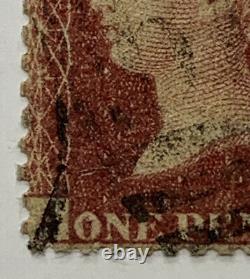 RARE AAAA PENNY RED GREAT BRITAIN STAMP, FOUR A's IN CORNERS