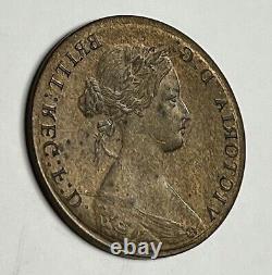 RARE VF Victoria Reverse BROCKAGE ERROR Penny Great Britain coin 1 Very Fine