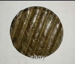 Rare 1871 Great Britain Half Penny Mint Canceled Waffled Coin
