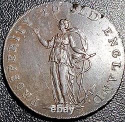 Rare UNC Condor Token Great Britain 1790 Norwich Peace And Plenty Half Penny