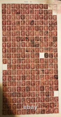 SG 43 Penny Red Album with 15 full reconstruction sheets AA to TL