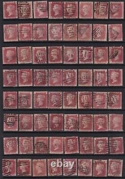 SG43 Penny red Victorian Stamps. FULL RUN plate 71 plate 225