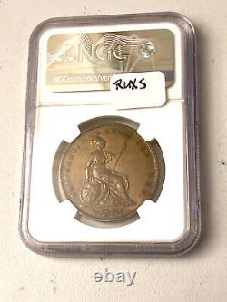 Scarce 1851 Great Britain Penny (near Colon) Ngc Au 55 Bn