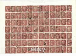 Sg 43 1d Penny Red reconstruction 240 stamps plate 134 ALL GOOD USED