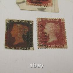 Stamps Great Britain Victoria Penny Black Two Penny Blue Penny Red 11 STAMPS