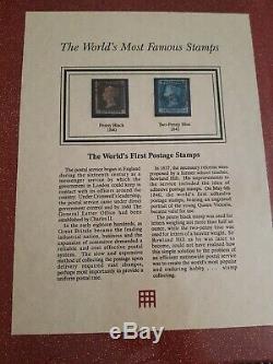 The World's First Postage Stamp Penny Black 1840 And Two Penny Blue 1841