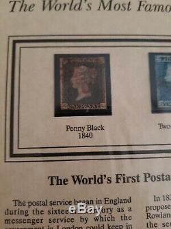 The World's First Postage Stamp Penny Black 1840 And Two Penny Blue 1841