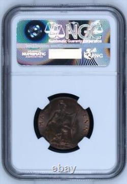 W Great Britain 1924 1/2 Penny NGC MS 65 BN, 2805109068