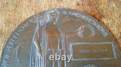 Ww1 Death Penny Dead Mans Penny Bronze Wwi Memorial Plaque Fred Henry