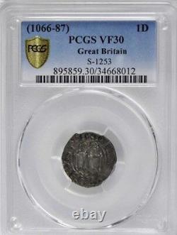 1072 1074 Grande-bretagne Penny Pcgs Vf 30, S-1253, Rare 2 Sceptres Variété