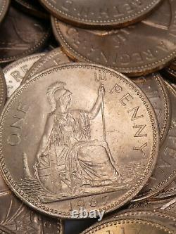 1100x Pièces Environ 10,4 KG 1967 Non Circulé Elizabeth II Un Penny 1p Job Lot