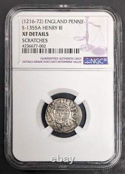1216 Grande-Bretagne Penny Henry III NGC Détails XF