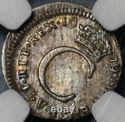 1679 Mbac Ms 64 Charles II Penny Great Britain Silver Coin Pop 1/0 (20101103c)