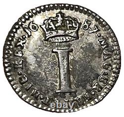 1687 Grande-Bretagne Penny en argent KM# 449 XF+