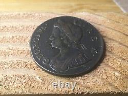 1735 GRANDE-BRETAGNE 1/2 PENNY HAUTE QUALITÉ Pièce de monnaie de date rare LOT n° 1119E