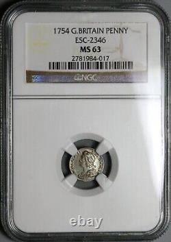 1754 NGC MS 63 George II Penny Pence Great Britain Silver Coin POP 3/0 22080302C
<br/>
<br/>1754 NGC MS 63 George II Penny Pence Grande-Bretagne Pièce d'argent POP 3/0 22080302C