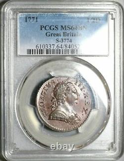 1771 Pcgs Ms 64 George III 1/2 Penny Great Britain Colonial Coin (17091201d)